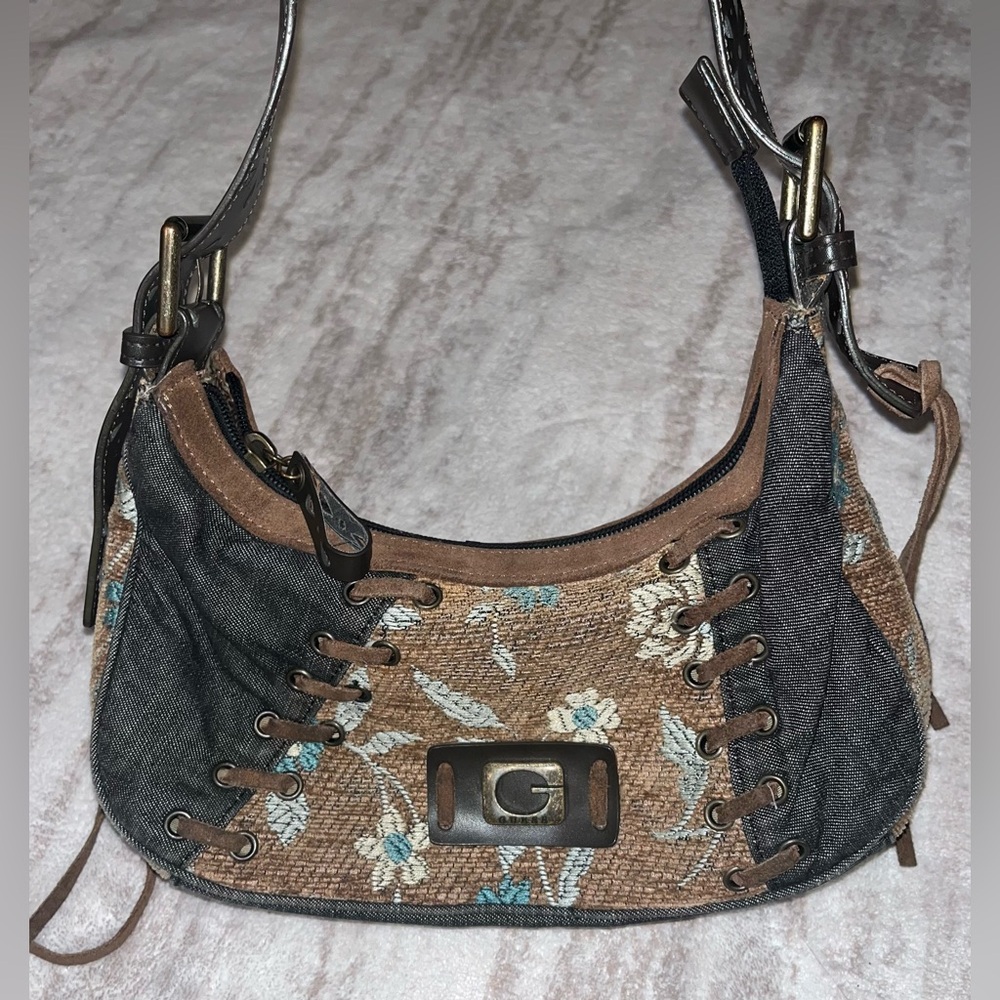 Guess vintage y2k denim corset bag